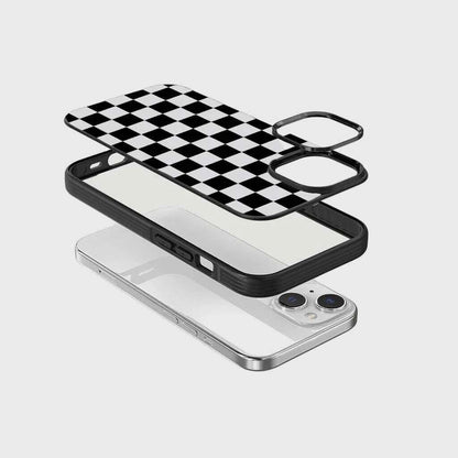 iPhone 15 Plus Case With MagSafe - Black Checkerboard