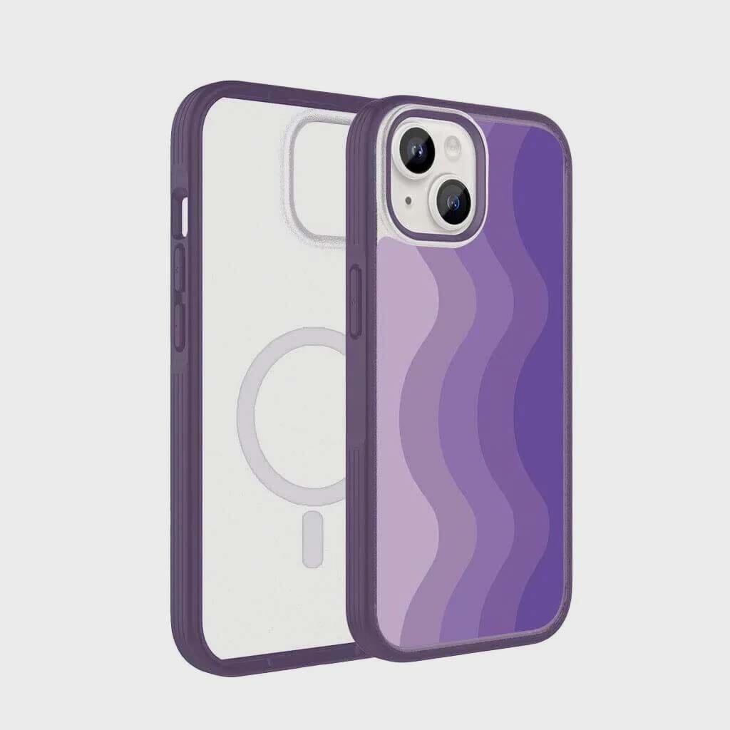 iPhone 15 Plus Case With MagSafe - Purple Wave Case