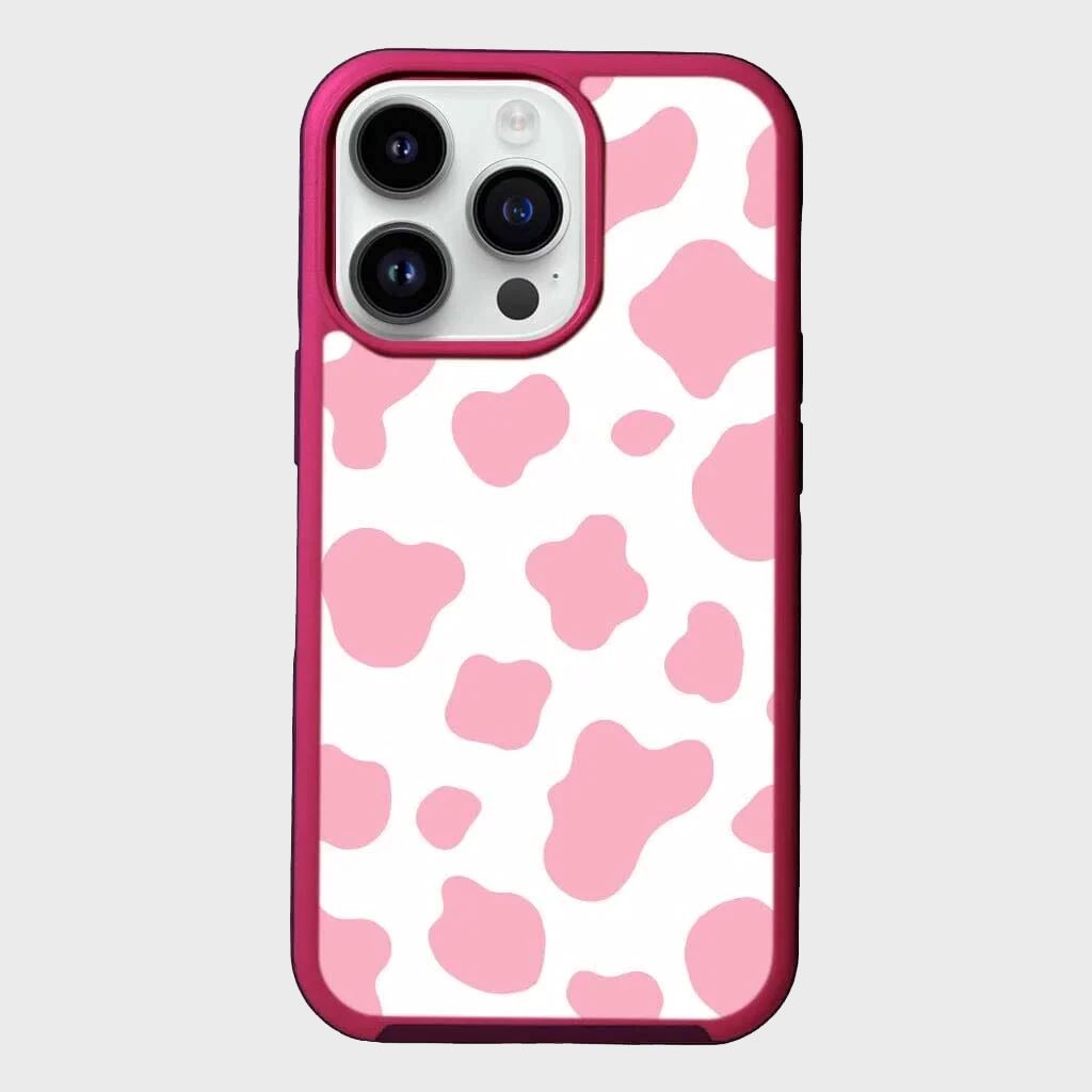 MagSafe iPhone 14 Pro Max Pink Cow Print Case