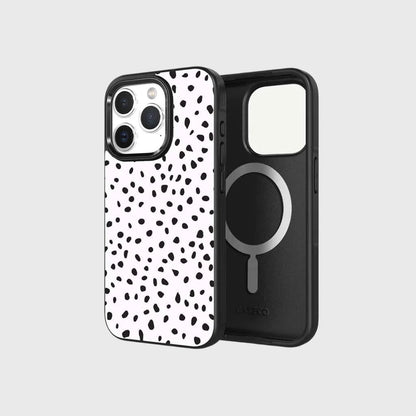 iPhone 15 Pro Case With MagSafe - White Polka