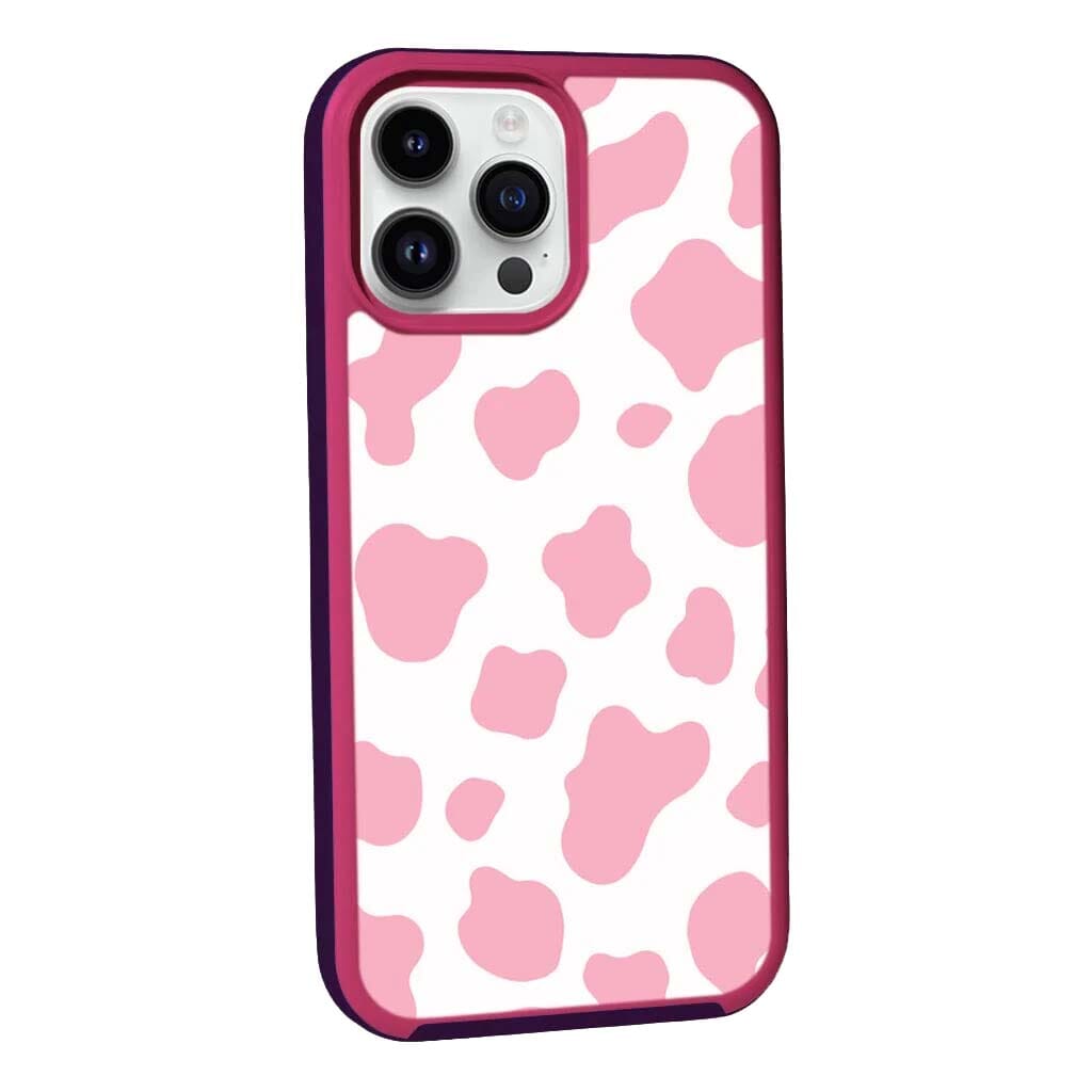 MagSafe iPhone 13 Pro Pink Cow Print Case