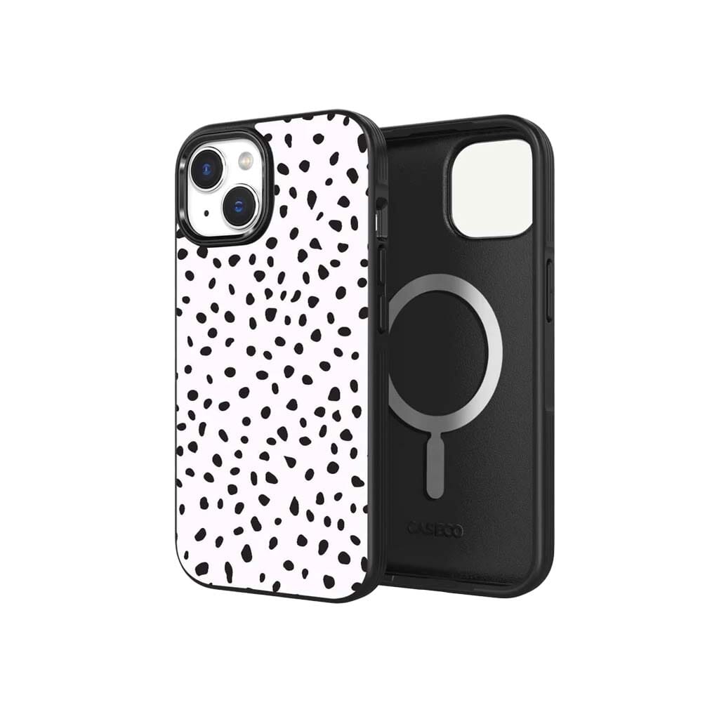 iPhone 16e Case With MagSafe - White Polka