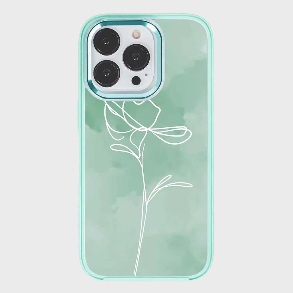 MagSafe iPhone 14 Pro Teal Flower Case