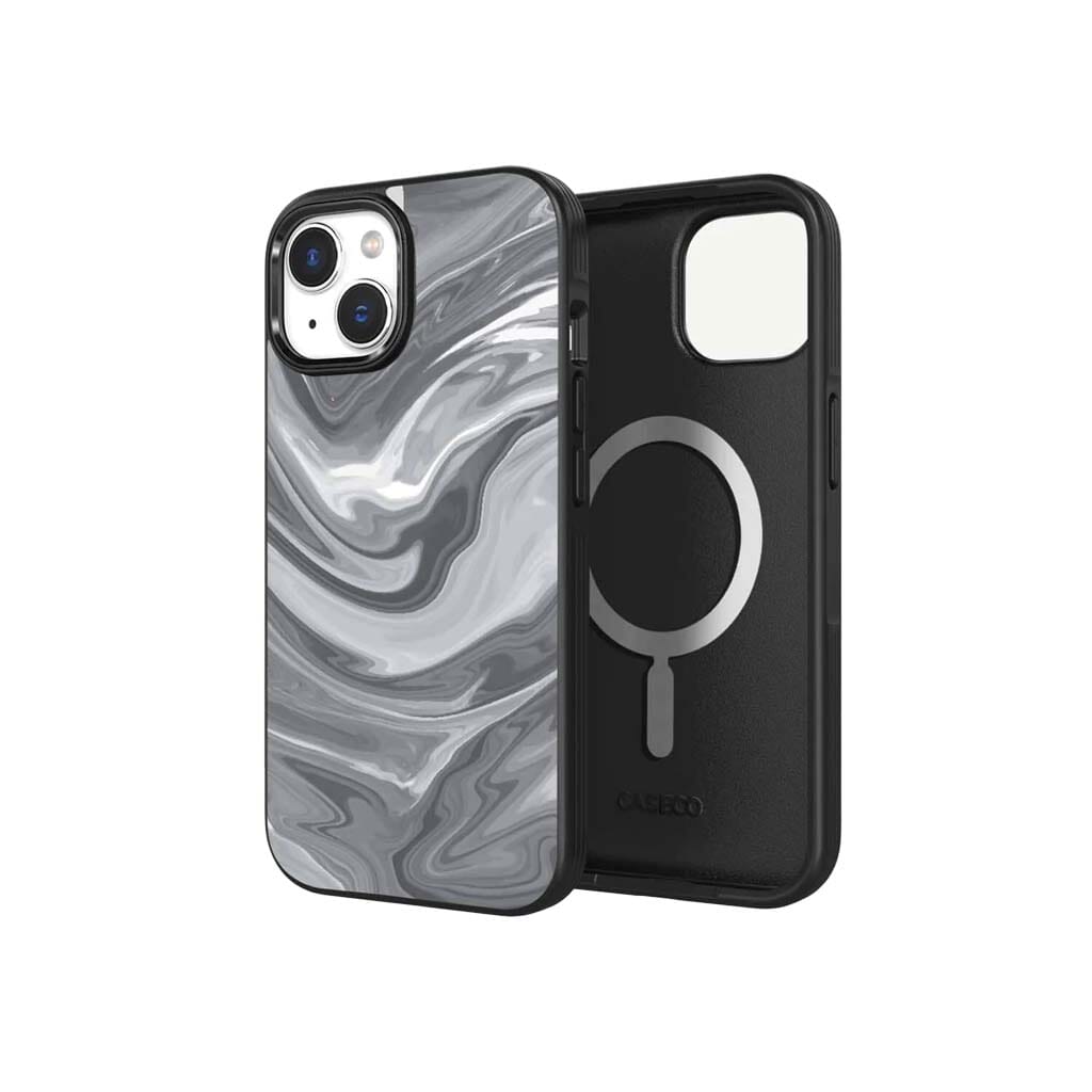 iPhone 15 Case With MagSafe - Black Swirl
