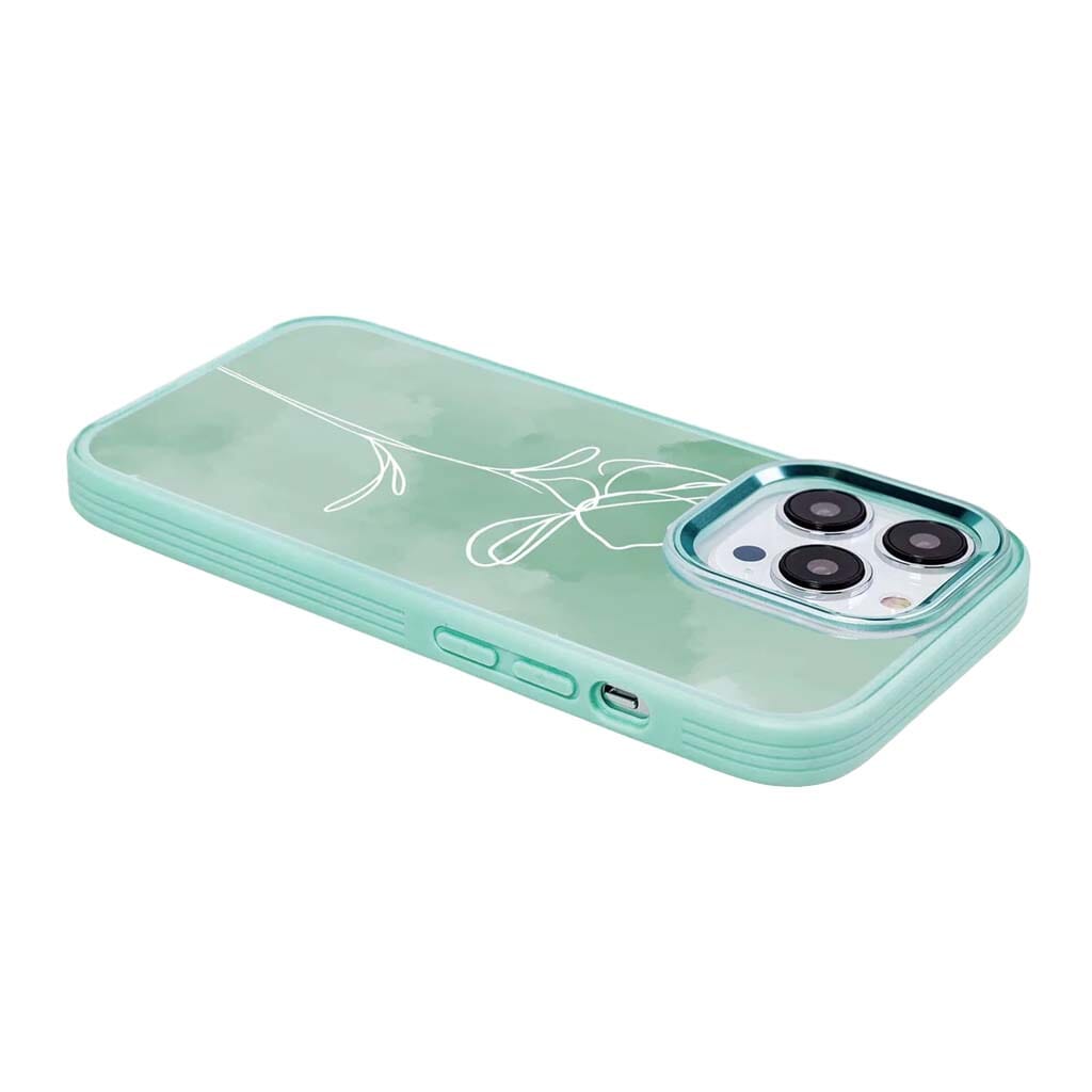 MagSafe iPhone 14 Pro Max Teal Flower Case