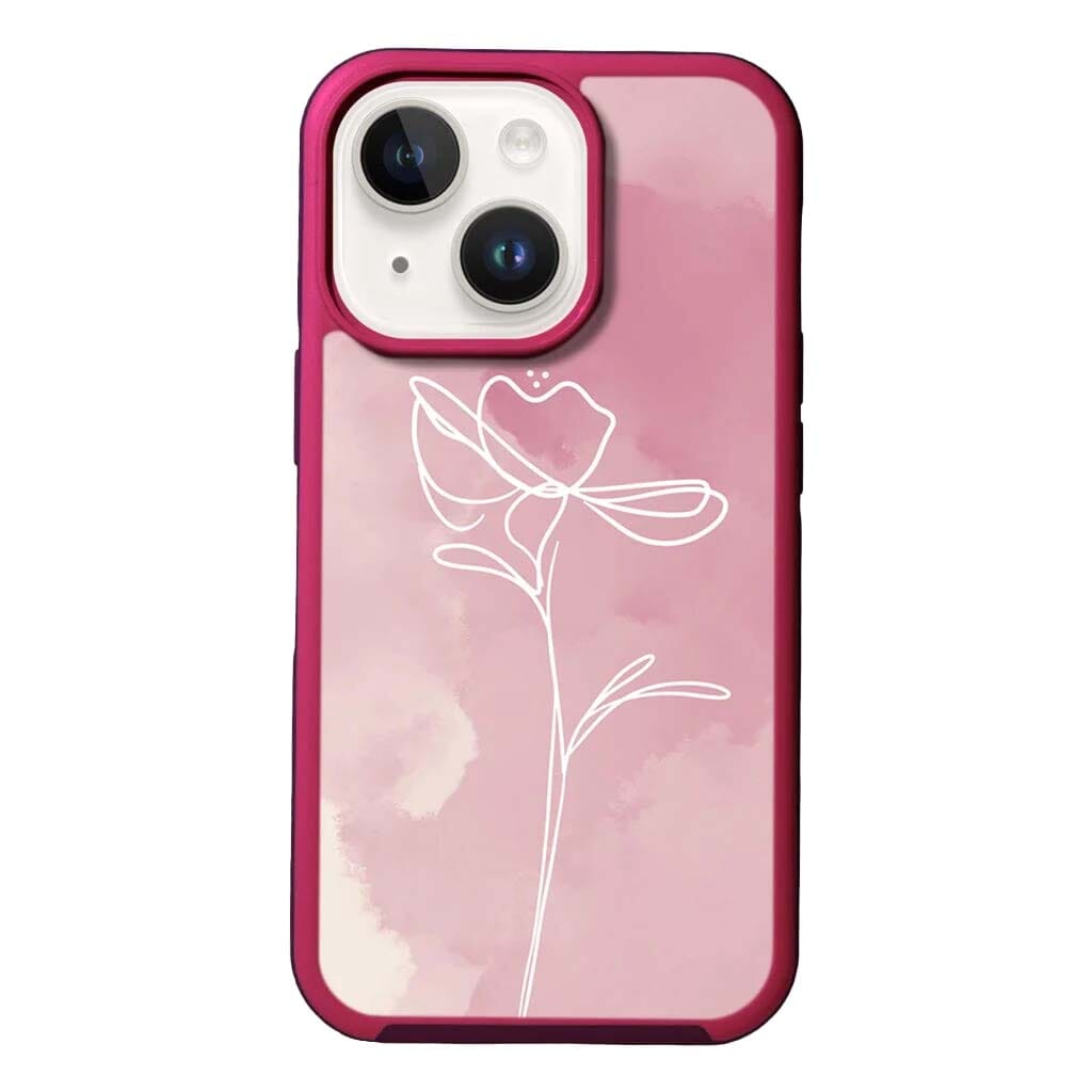 MagSafe iPhone 14 Pink Flower Case