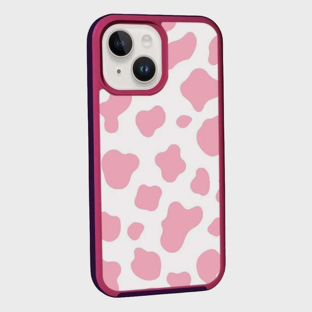 MagSafe iPhone 13 Pink Cow Print Case