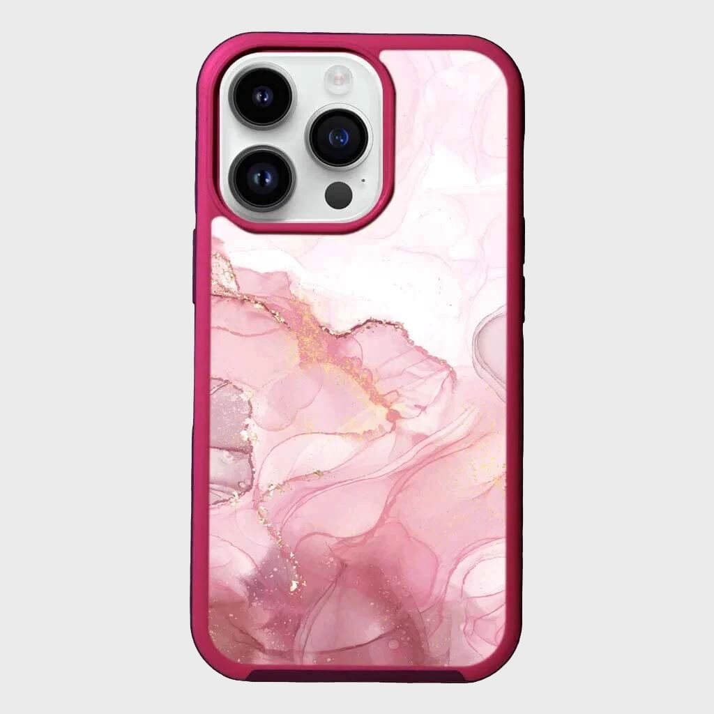 MagSafe iPhone 14 Pro Pink Marble Case