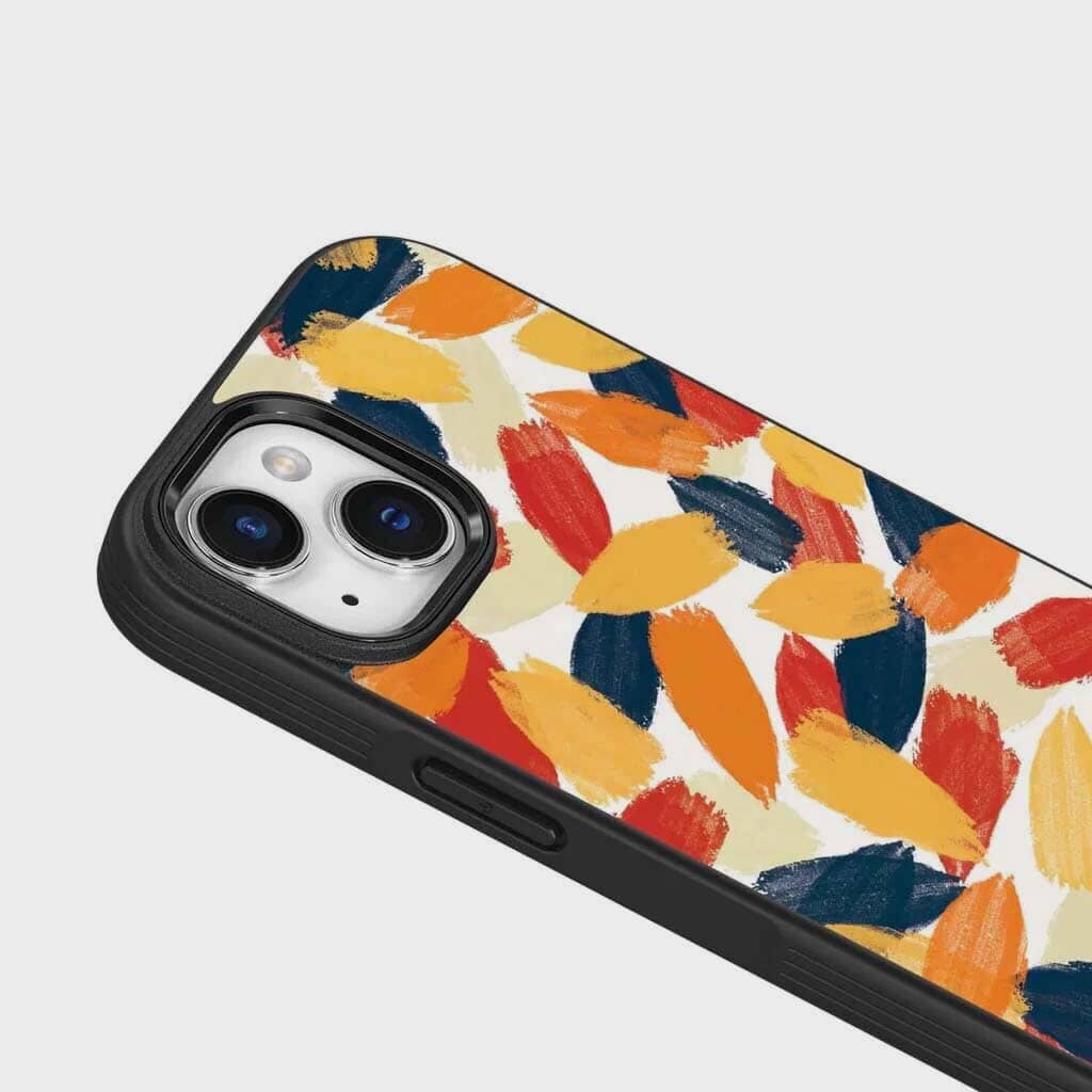 iPhone 15 Plus Case With MagSafe - Orange Abstract