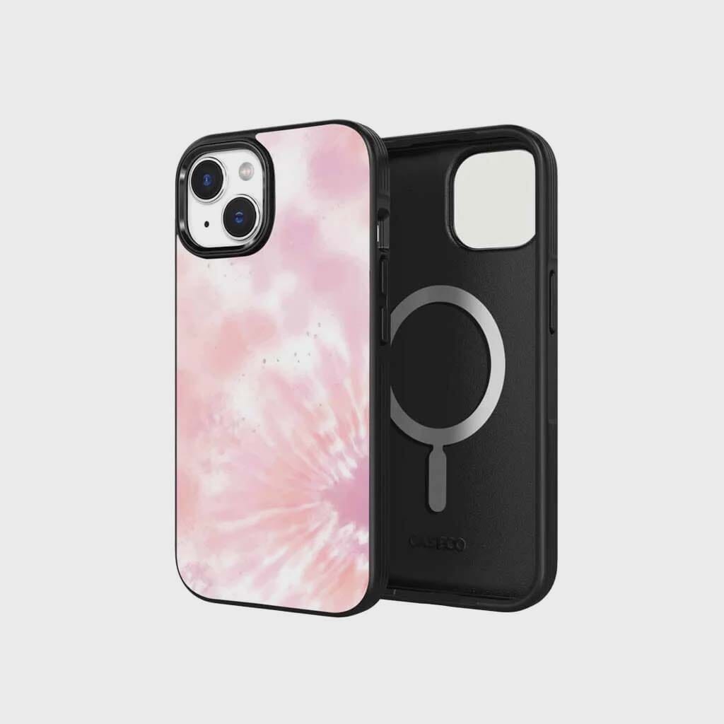 iPhone 15 Plus Case With MagSafe - Pink Tie Dye