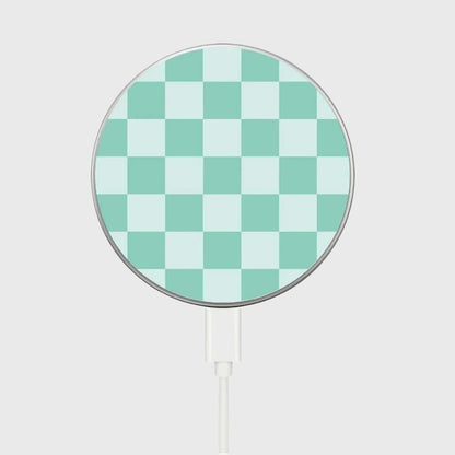 MagSafe Fast Wireless Charger - Green Checkerboard