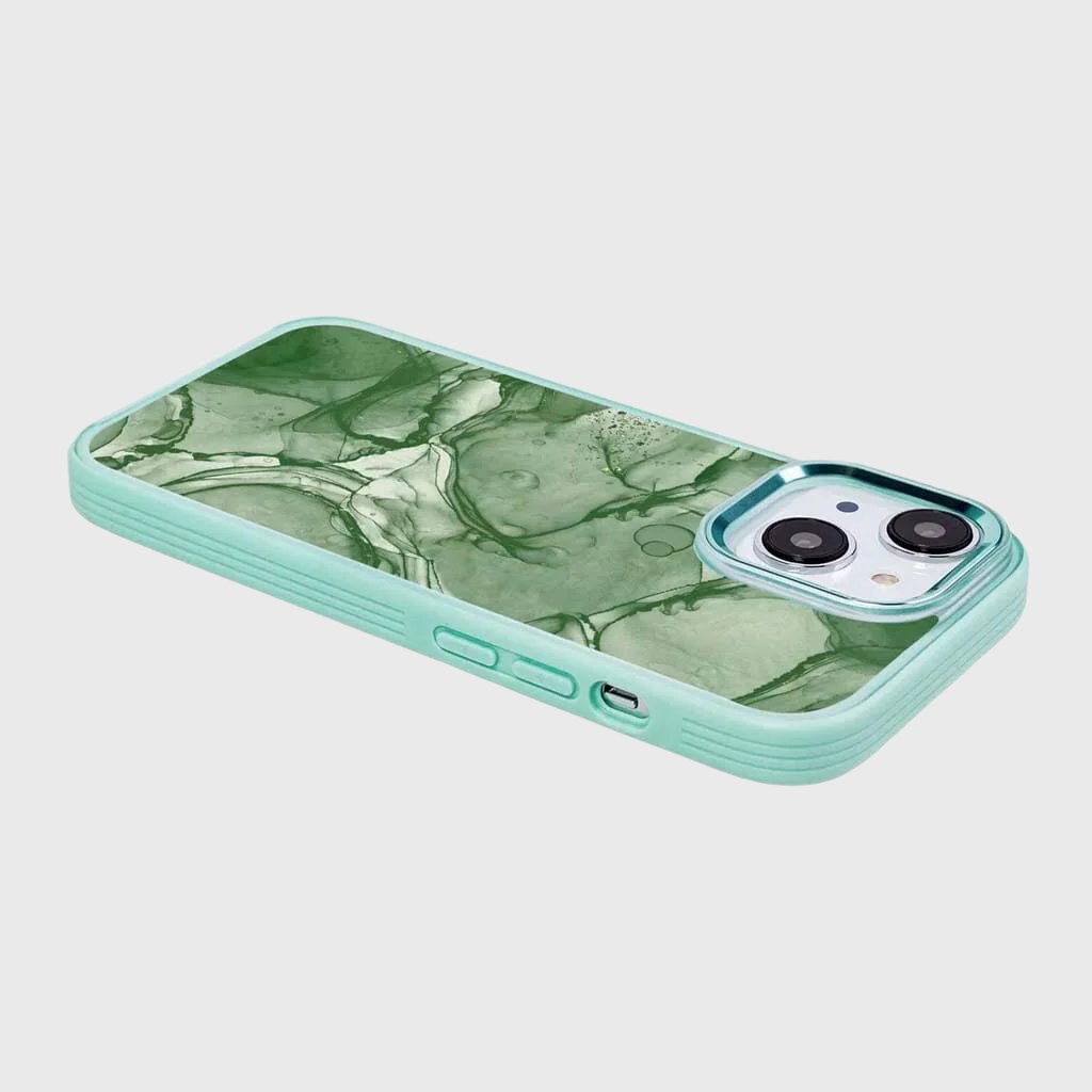 MagSafe iPhone 14 Green Marble Case