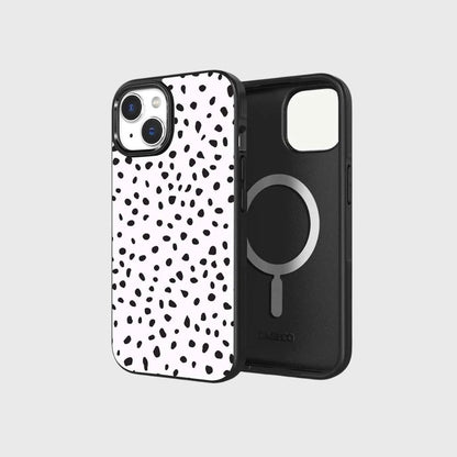 iPhone 15 Plus Case With MagSafe - White Polka