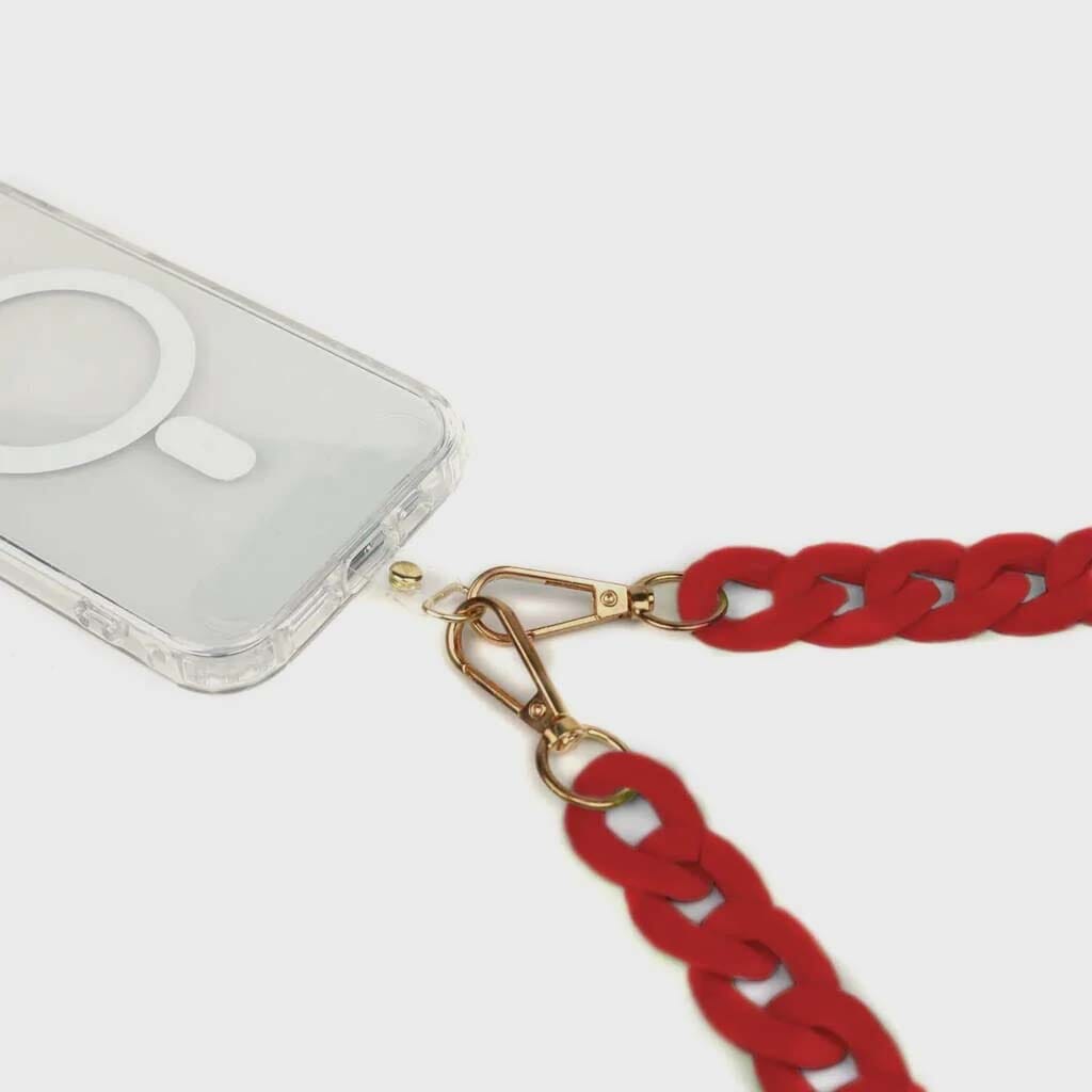 Red Crossbody Phone Chain