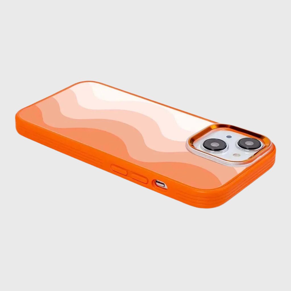 MagSafe iPhone 14 Plus Orange Wave Case