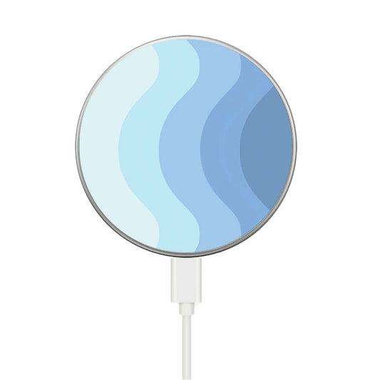 MagSafe Wireless Charger - Blue Wave Pattern