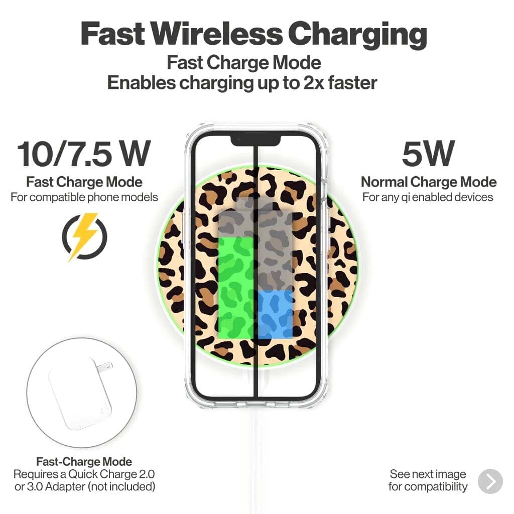 Brown Leopard Pattern - Wireless Charging Pad