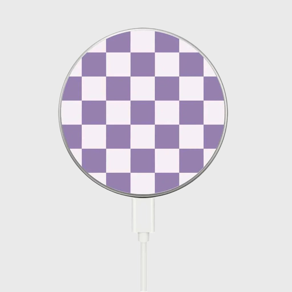 MagSafe Fast Wireless Charger - Purple Checkerboard