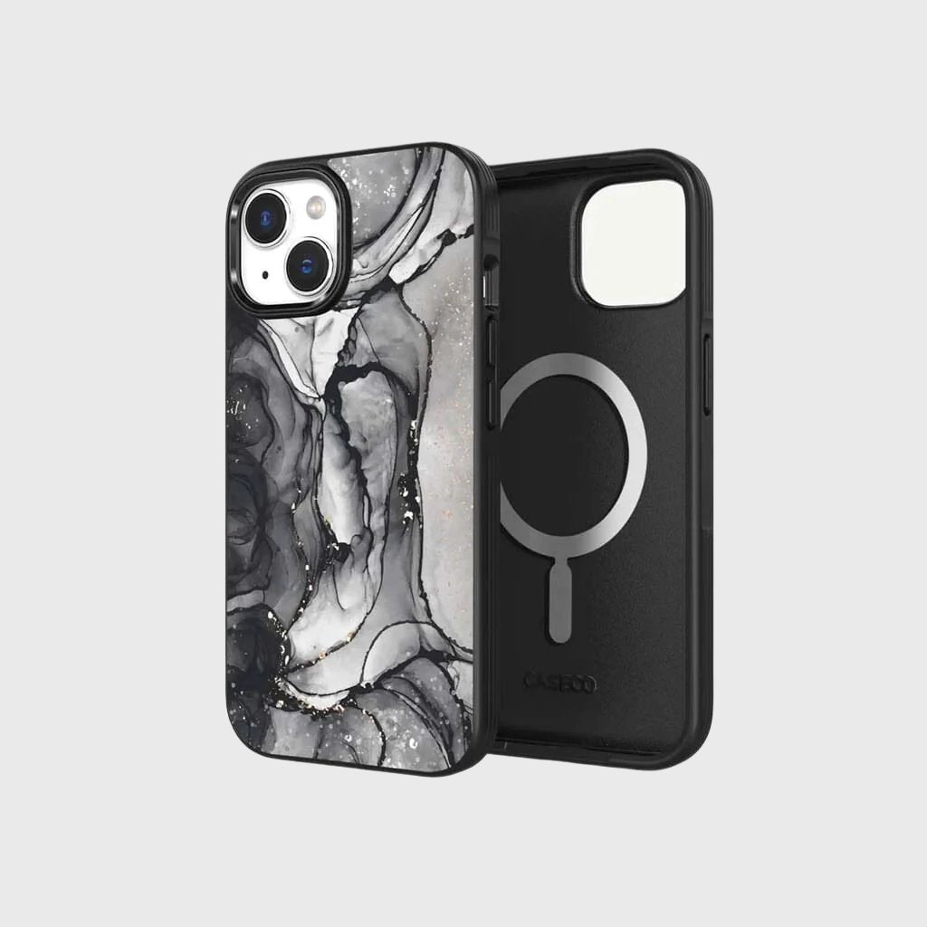 iPhone 15 Case With MagSafe - Black Marble