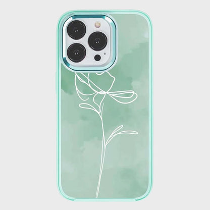 MagSafe iPhone 14 Pro Max Teal Flower Case