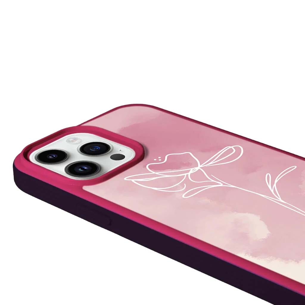 MagSafe iPhone 14 Pro Pink Flower Case