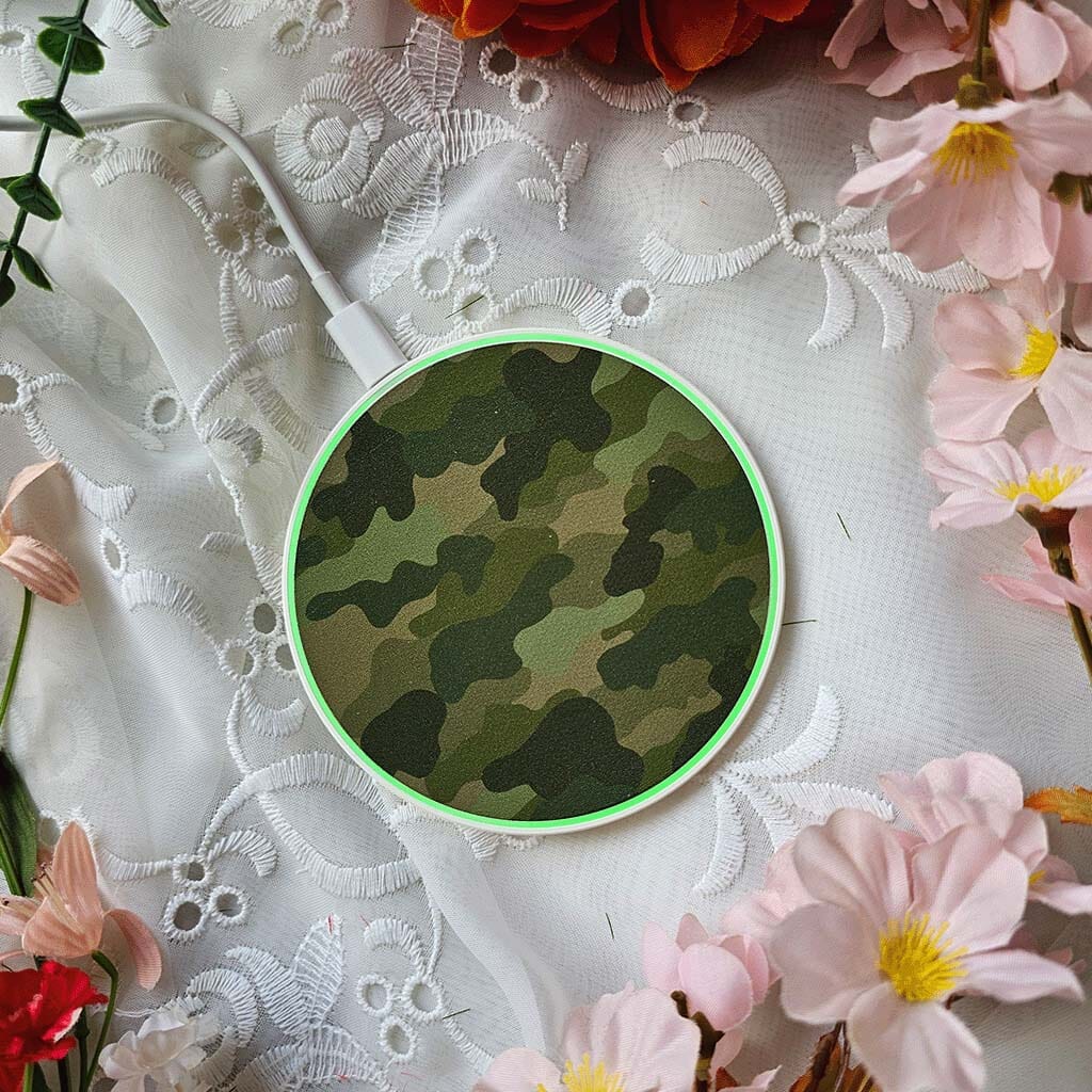 Green Camo - Wireless Charging Pad