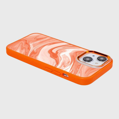 MagSafe iPhone 14 Plus Orange Swirl Case