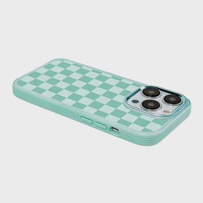 iPhone 15 Pro Max Case With MagSafe - Green Checkerboard