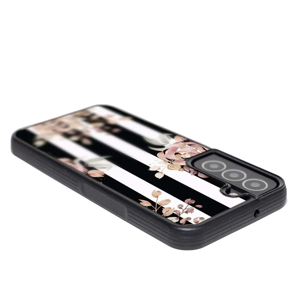 Black Flower Samsung Galaxy S22 Plus Case