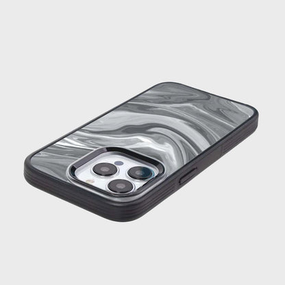 MagSafe iPhone 14 Pro Max Black Swirl Case