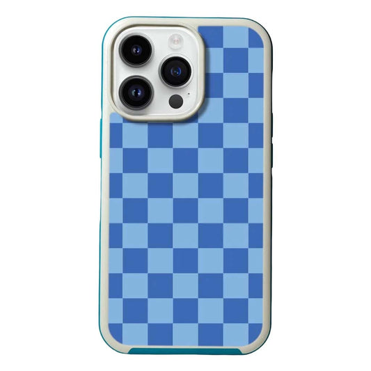 MagSafe iPhone 13 Pro Blue Checkerboard Print Case