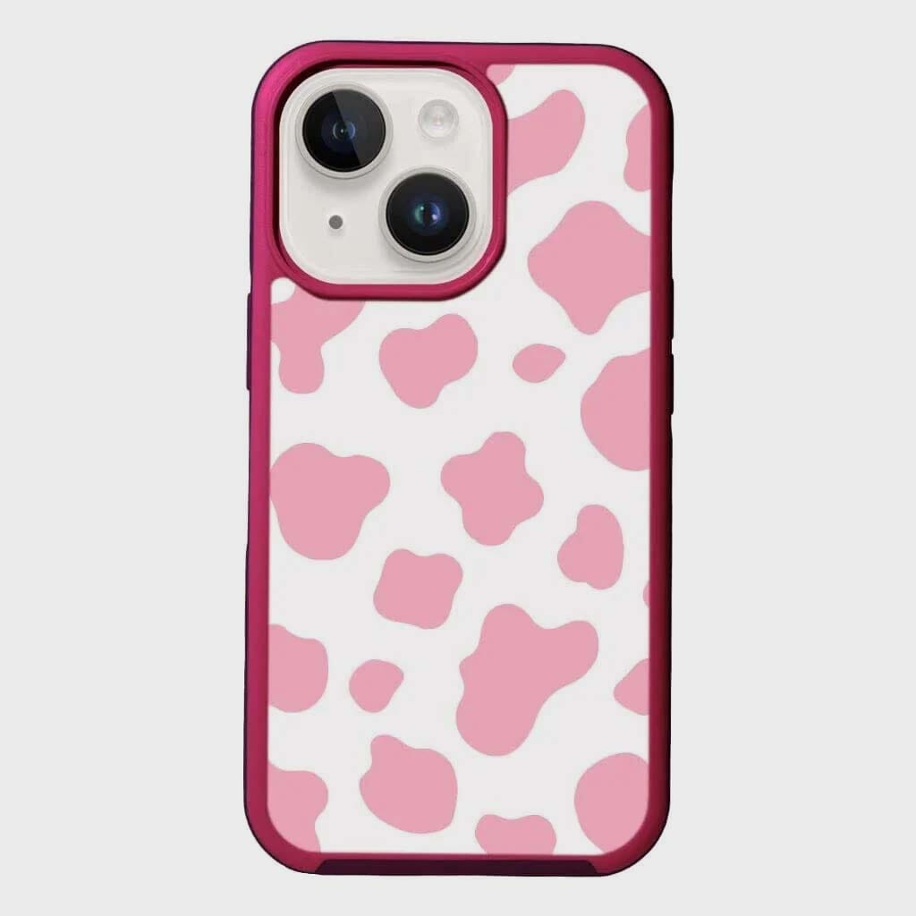 MagSafe iPhone 14 Pink Cow Print Case