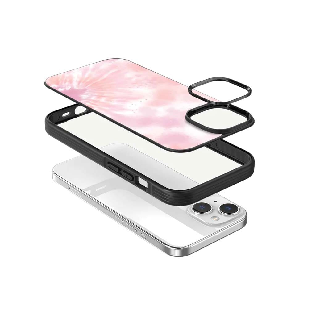 iPhone 15 Plus Case With MagSafe - Pink Tie Dye