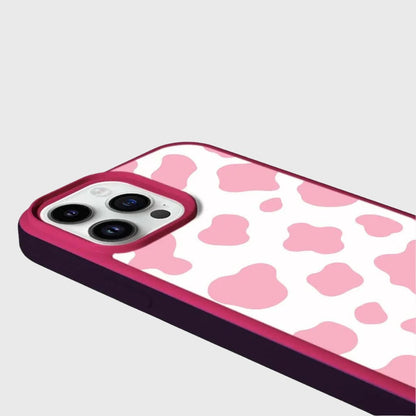 MagSafe iPhone 13 Pro Pink Cow Print Case