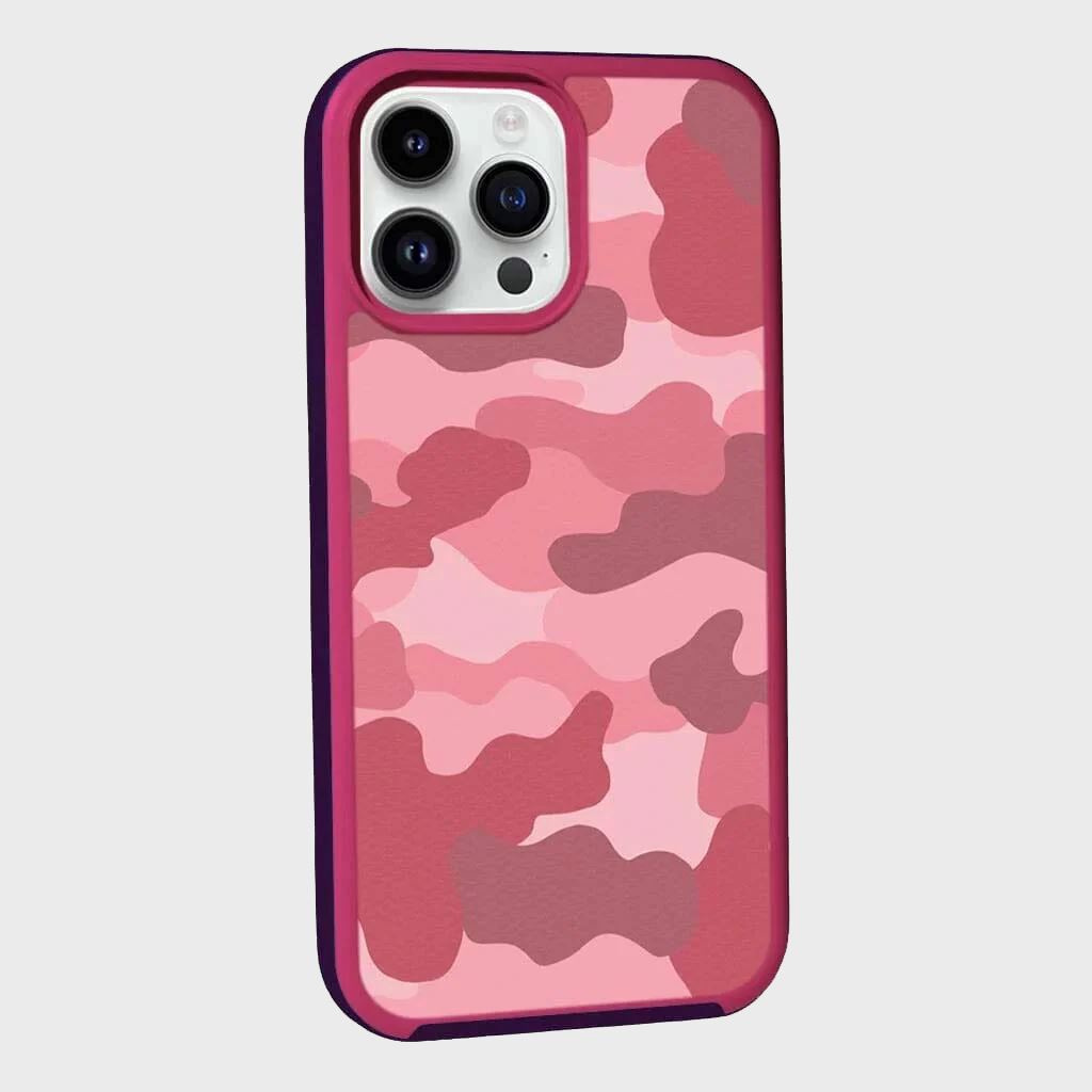 MagSafe iPhone 14 Pro Pink Camo Case