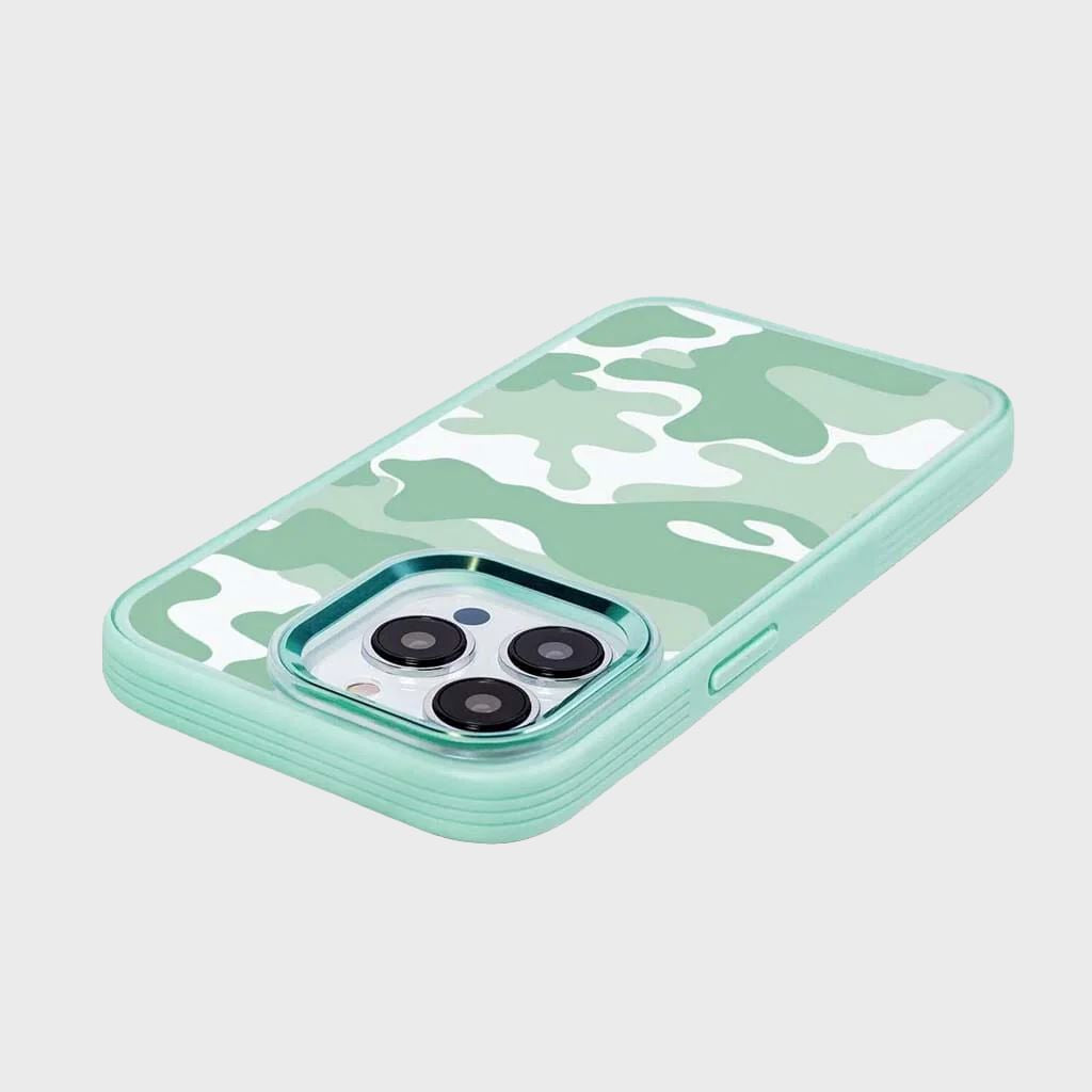 MagSafe iPhone 14 Pro Teal Camo Case