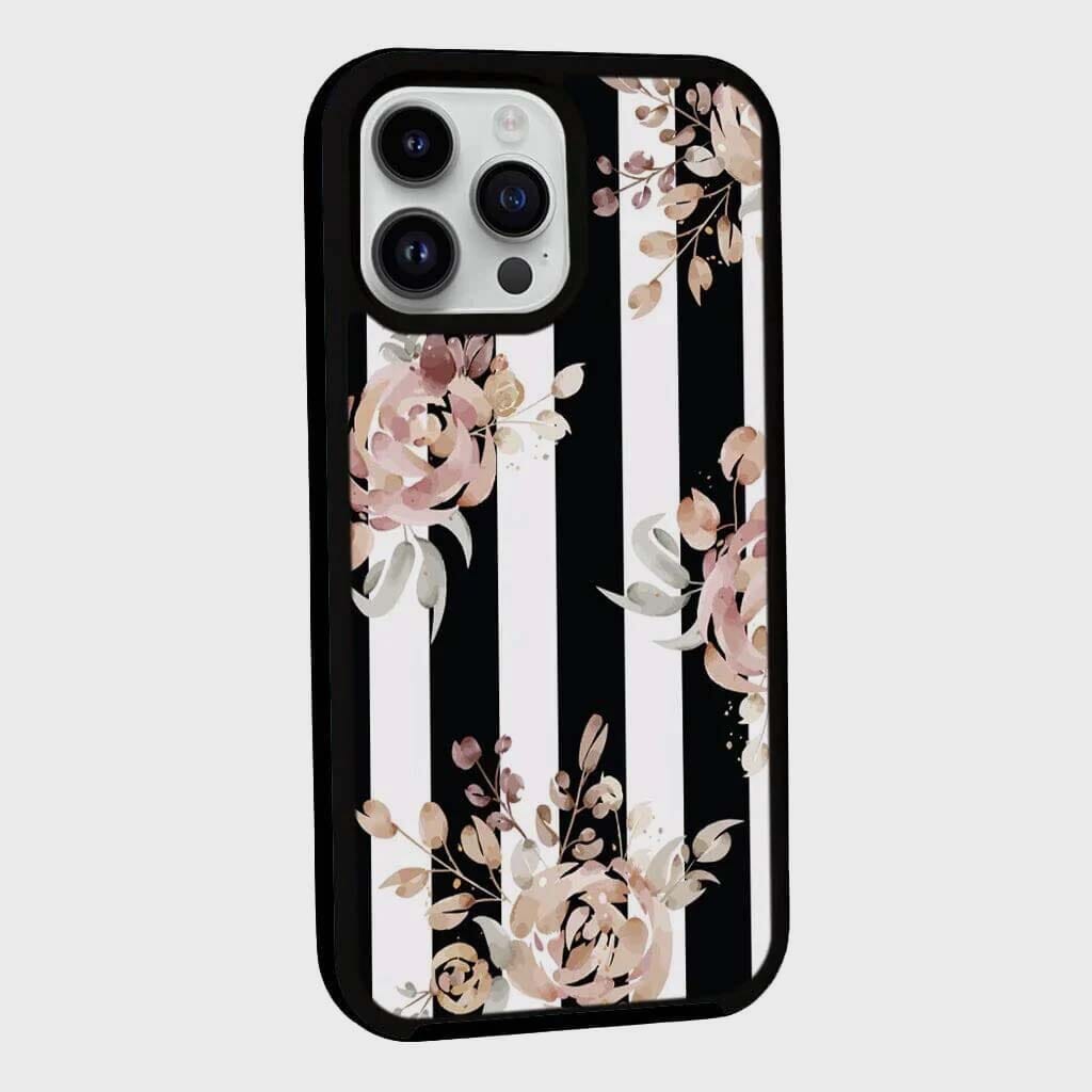 MagSafe iPhone 13 Pro Max Black Flower Case