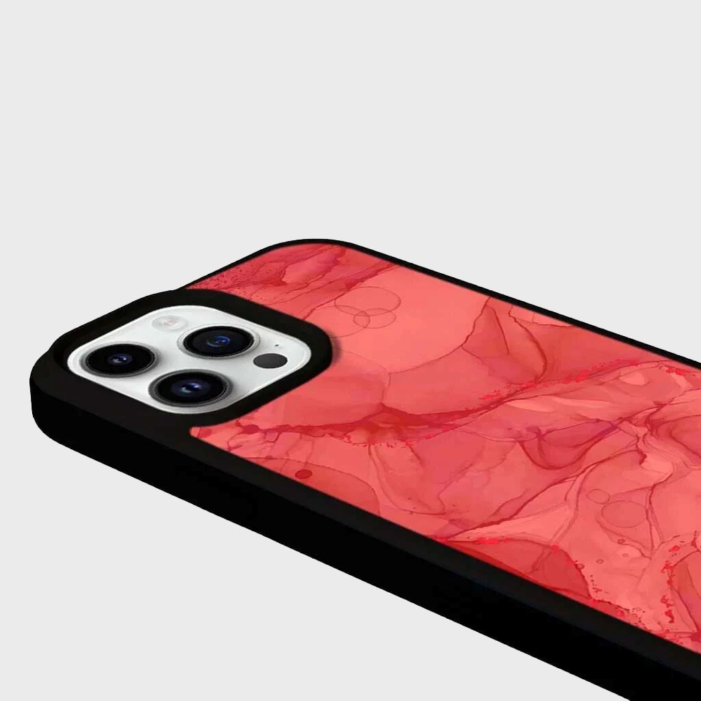 MagSafe iPhone 14 Pro Red Marble Case