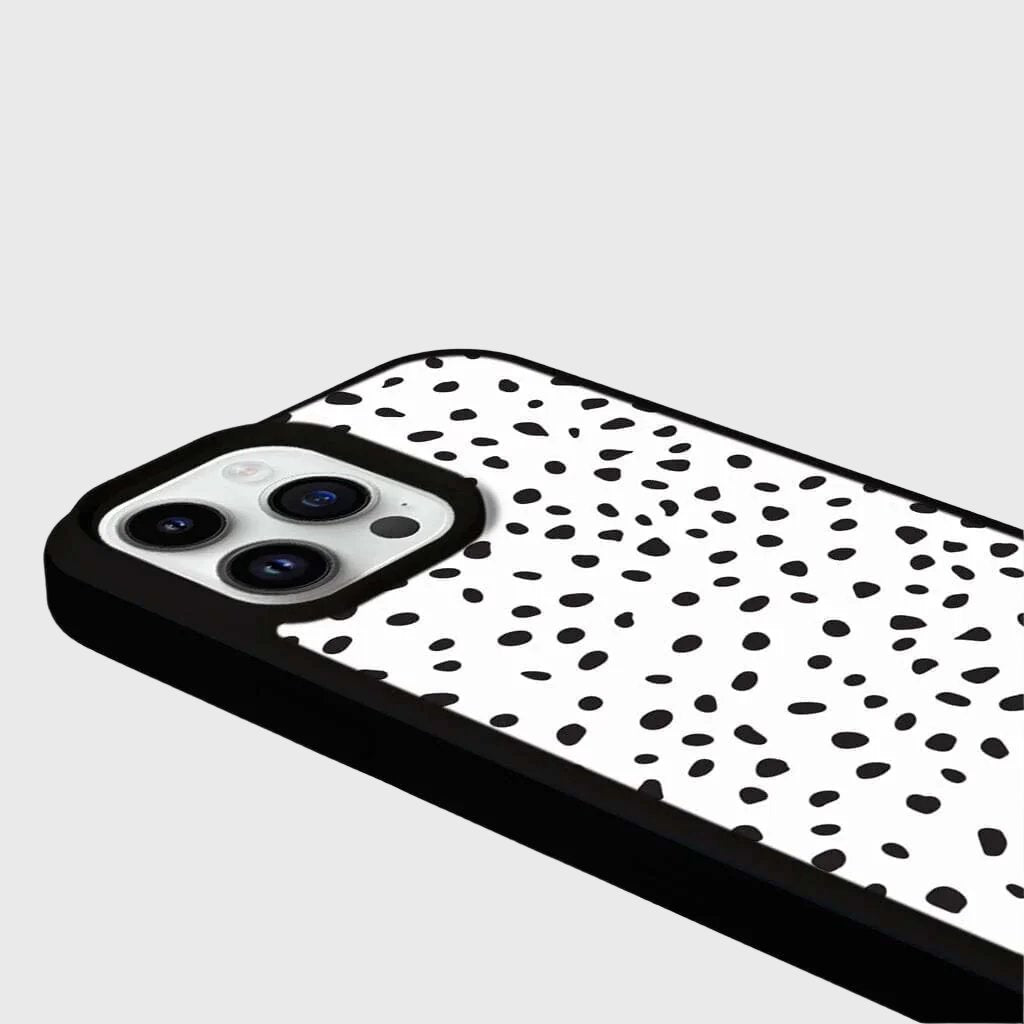 MagSafe iPhone 13 Pro White Polka Dots Case