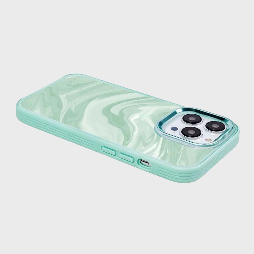 MagSafe iPhone 14 Pro Max Teal Swirl Case