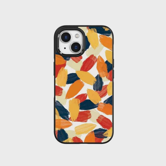 iPhone 15 Plus Case With MagSafe - Orange Abstract