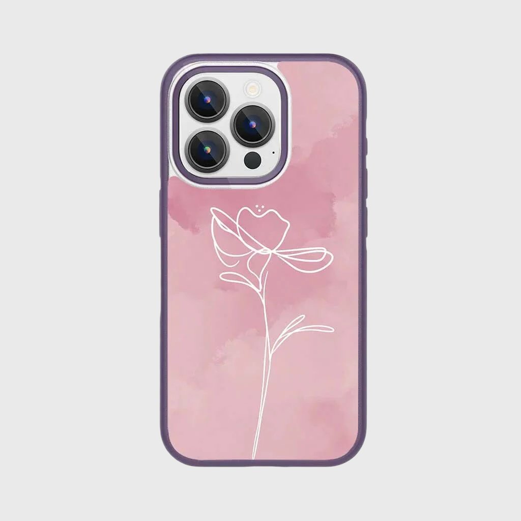 iPhone 15 Pro Case With MagSafe - Pink Flower