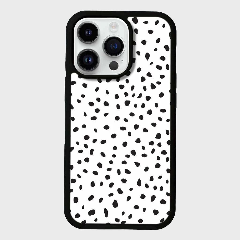 MagSafe iPhone 14 Pro Max White Polka Dots Case