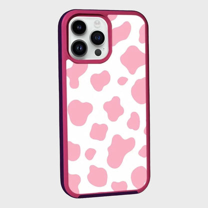 MagSafe iPhone 14 Pro Pink Cow Print Case