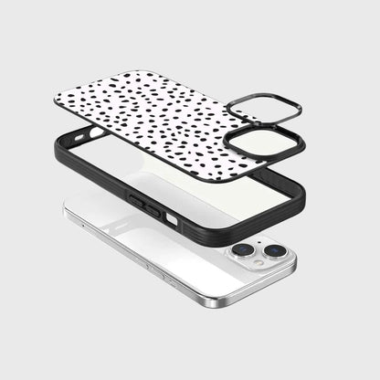 iPhone 15 Plus Case With MagSafe - White Polka