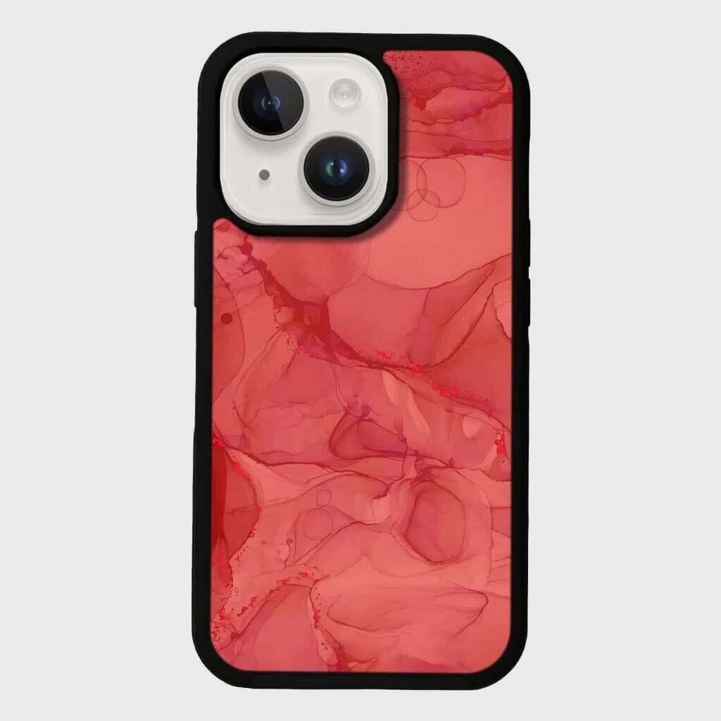 MagSafe iPhone 14 Red Marble Case