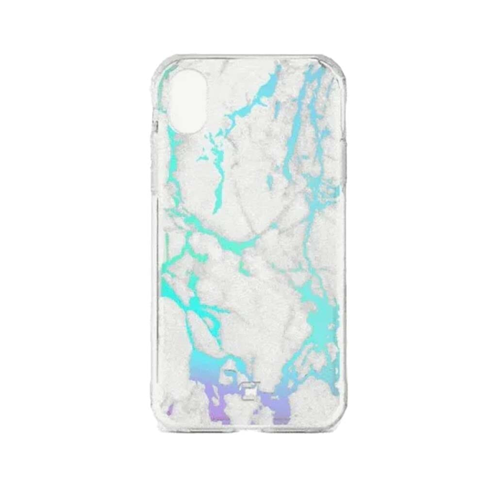 iPhone XS Max Case - Holographic Marble Design