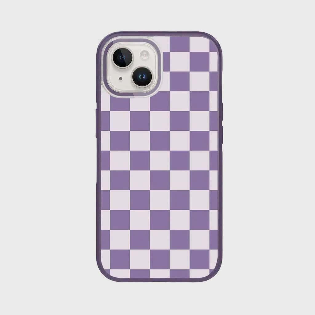 iPhone 16e Case With MagSafe - Purple Checkerboard