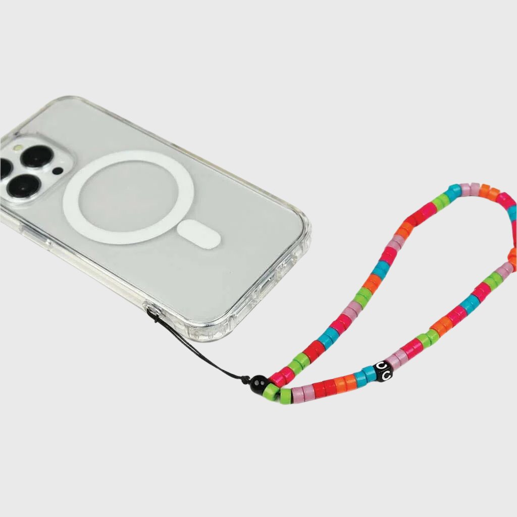 Retro Multicolor Beaded Phone Charm