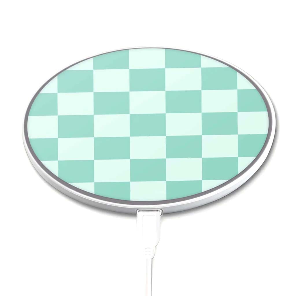 Green Checkerboard Pattern - Wireless Charging Pad